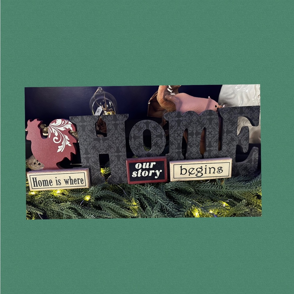 Elegant Home Decor Sign - Black and Brown